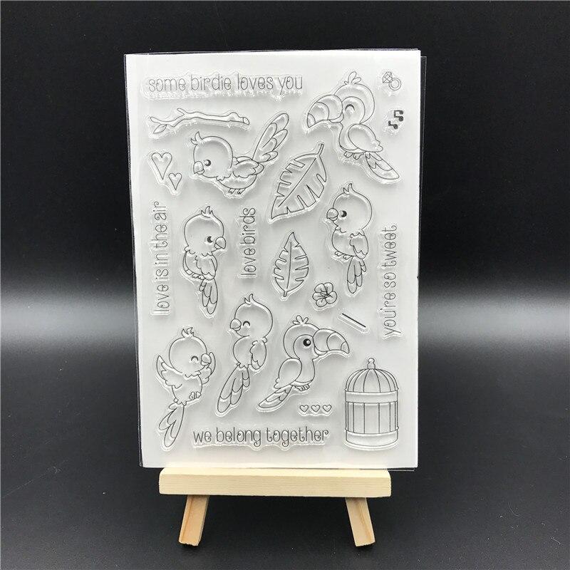 Bird Transparent Clear Silicone Stamp Seal for DIY scrapbooking photo album Decorative clear stamp