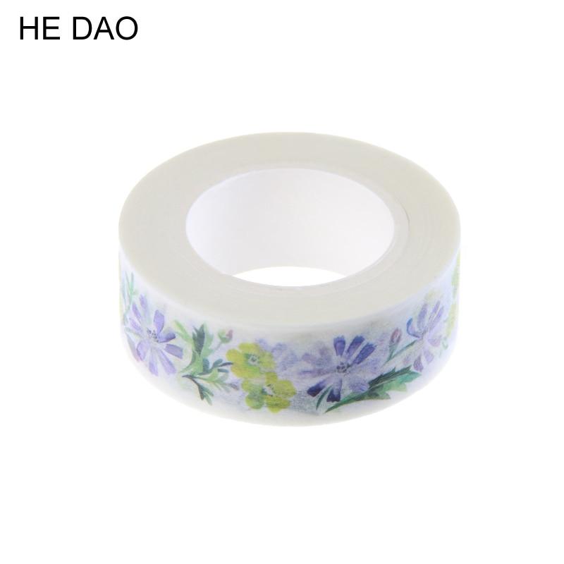 1 Pcs Super Beautiful Flower High Quality Washi Paper Masking Tapes Diy Floral Decorative Stickers