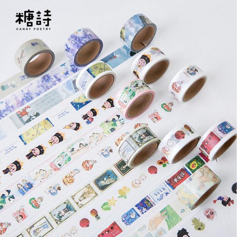 2CM Wide Lovely Cat Fruit Confidante Snacks Washi Tape DIY Scrapbooking Sticker Label Masking Tape
