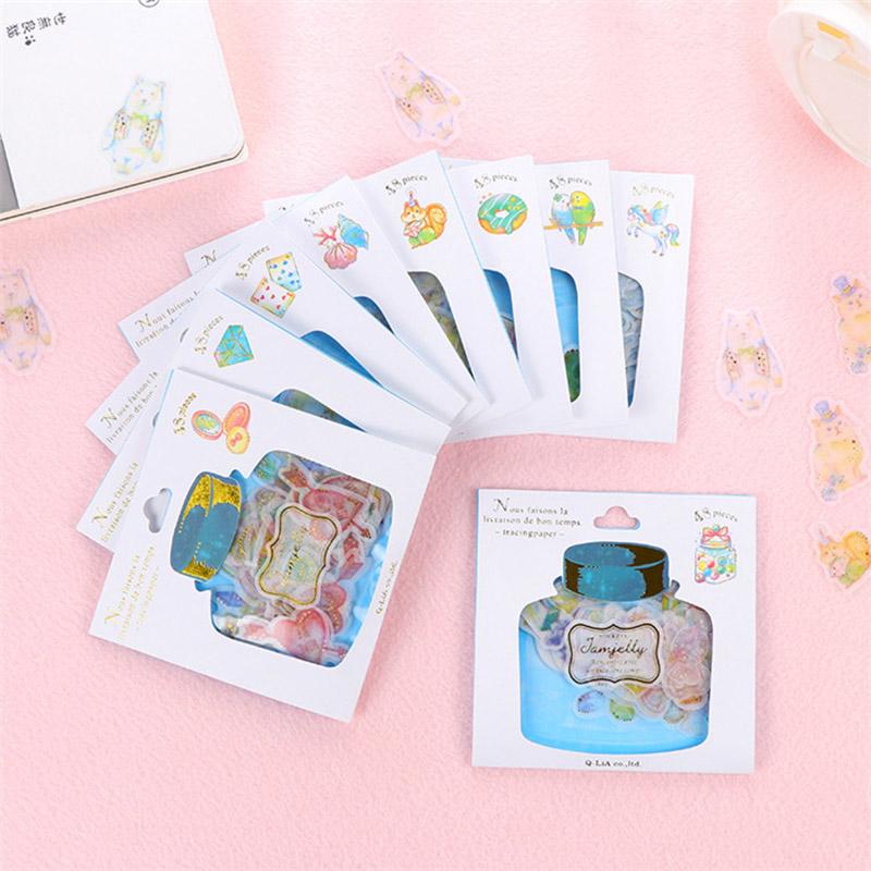48 pcs lot DIY Cute Kawaii Sweety Food Paper Sticker Lovely Bird Stickers For Home Decoration Photo