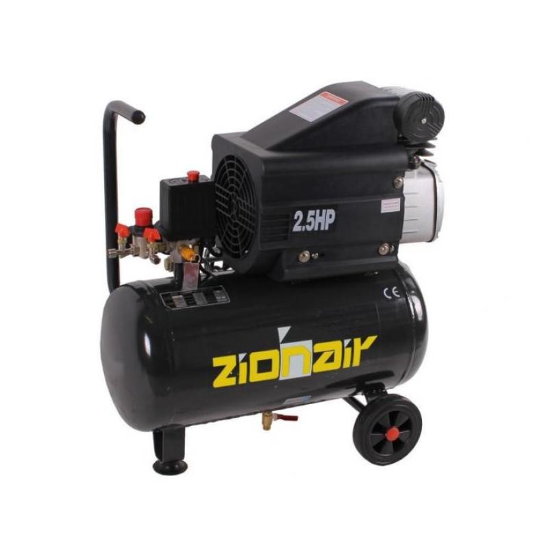 Nieuw! Compressor luchtcompressor 2kw 24ltr 8bar ZionAir