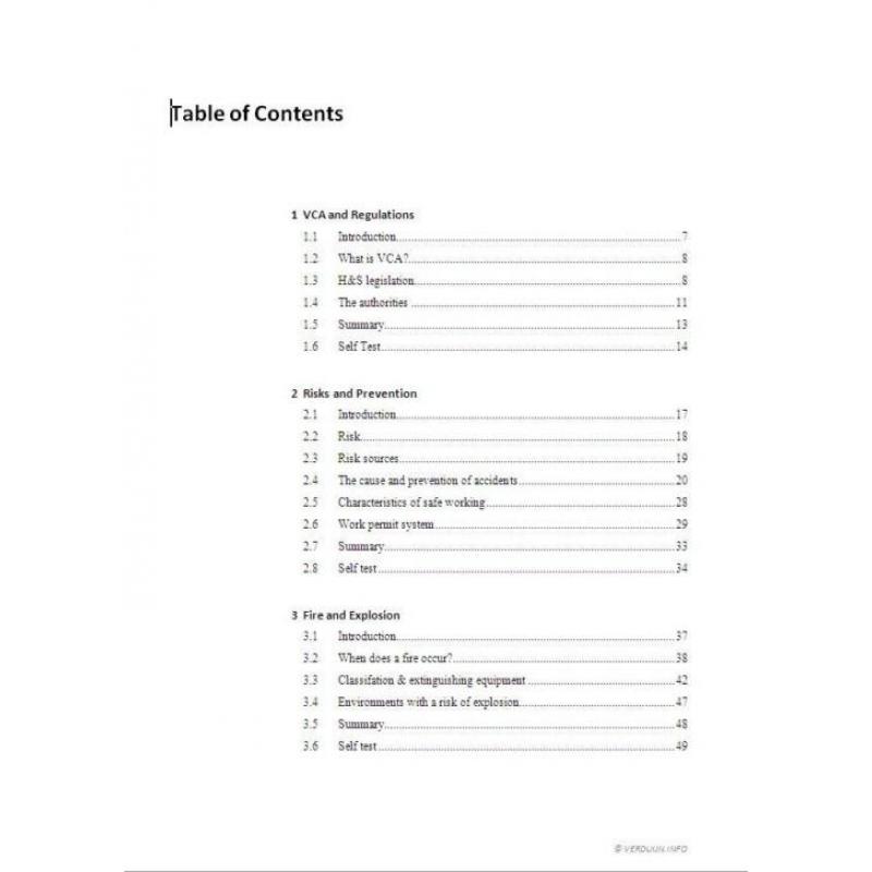 Engelstalig cursusboek VCA / Basic Elements of Safety SCC