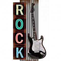 Retro Sign - Amerika - Gitaar - Rock. Metaal muur decoratie.