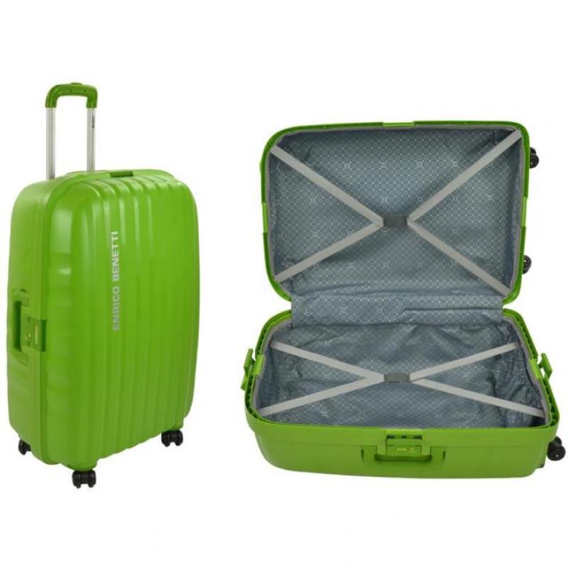 Grote opvallende groene koffer TSA-slot reiskoffer koffers