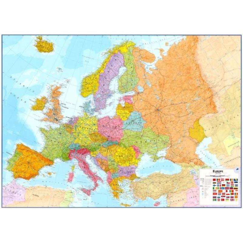 Europakaarten europakaart wandkaarten vanaf Euro 50,=