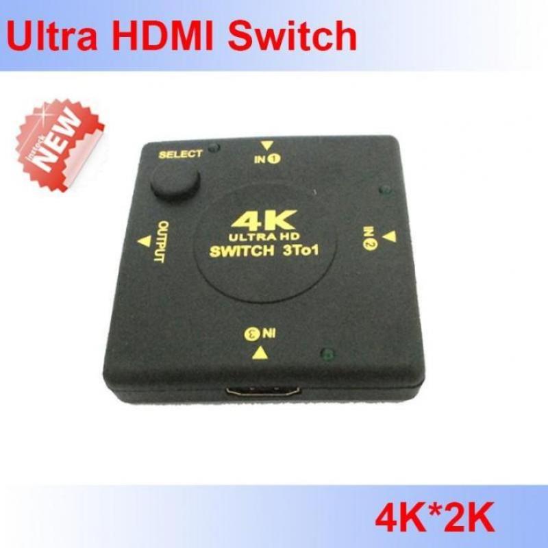 4k Ultra HD HDMI 1.4b switch/splitter 3-1 Gratis HDMI kabel