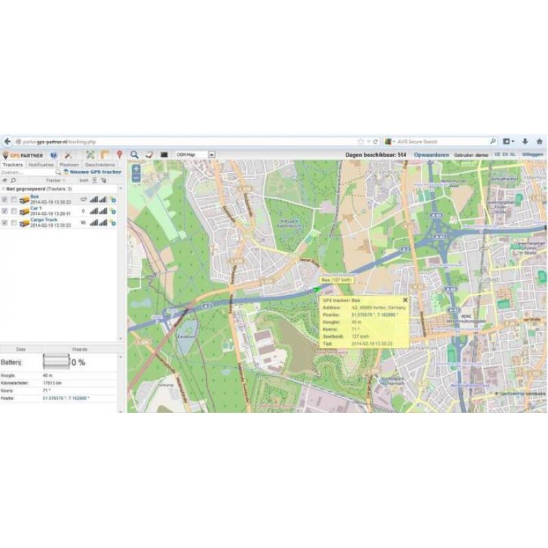 Professioneel GPS track&trace systeem met Ritregistratie