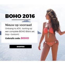 Diverse soorten BOHO Bikini's met 10 euro korting!