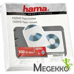 1x100 Hama CD-ROM-Papierhoezen wit 62672