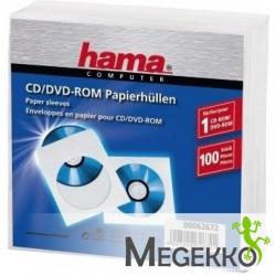 1x100 Hama CD-ROM-Papierhoezen wit 62672