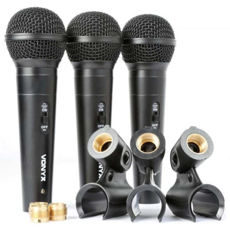 Complete Microfoonset van 3 Microfoons *Uit eigen voorraad*