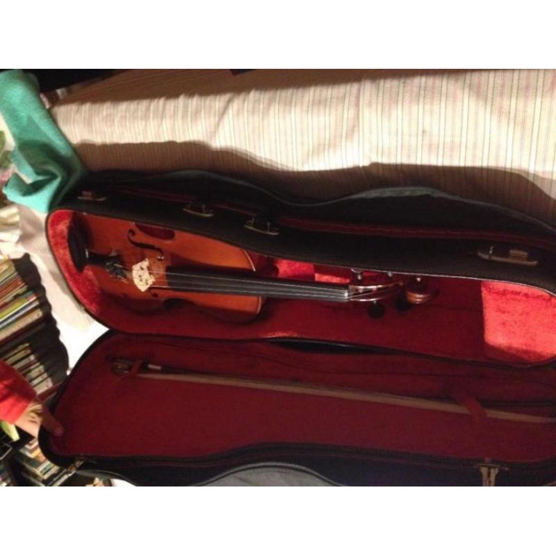 4/4 viool "Clotelle" incl. koffer, hoes en strijkstok