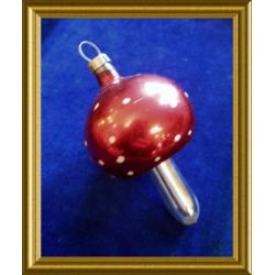 Nr. 44 : Oude glazen kerstbal : paddestoel