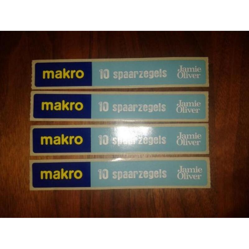 4 stickers van elk 10 zegels van de Makro (Jamie Oliver)