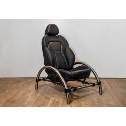 Audi stoel in design frame nieuw zwart leer zitstoel