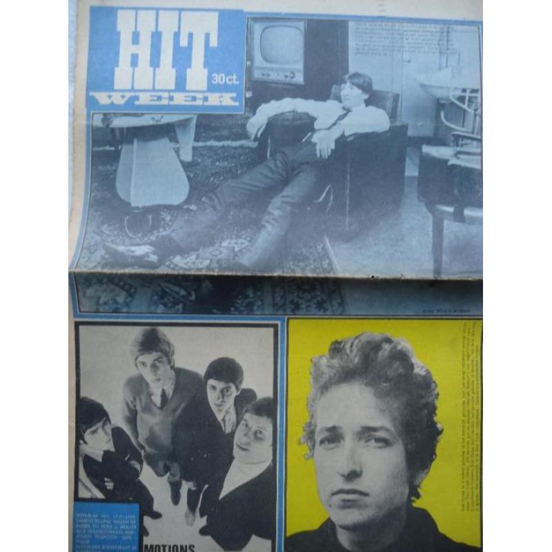 In 1 koop 8 nummers blad Hitweek 1e jaargang (1965/66)