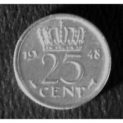 25 cent 1948 Wilhelmina