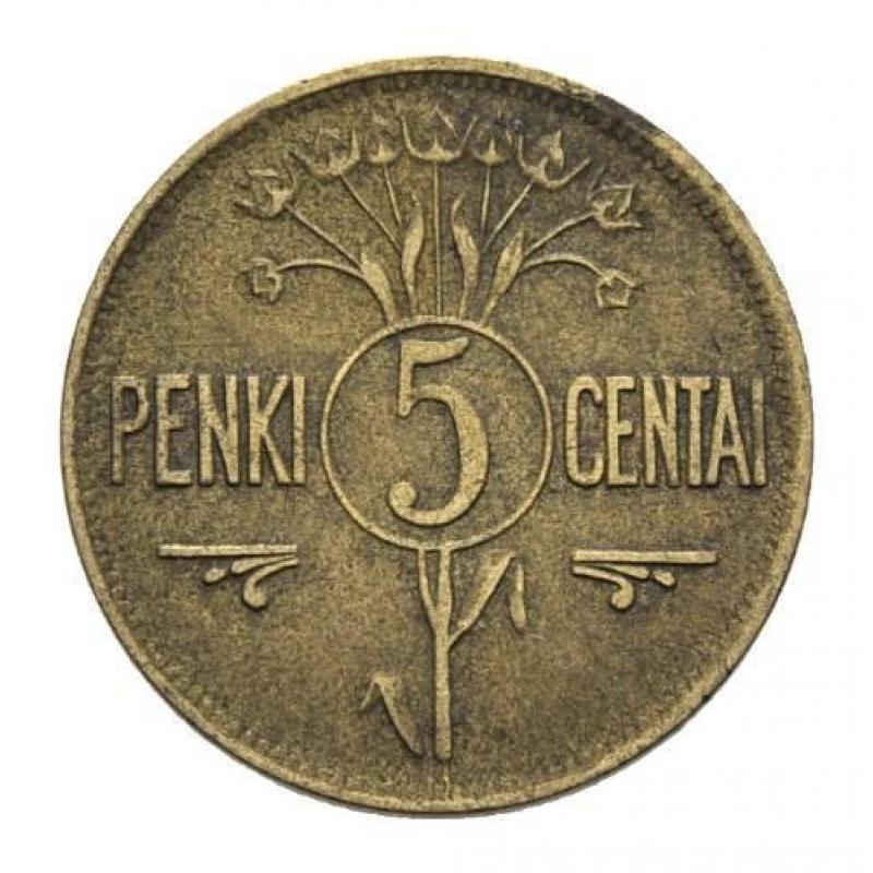 5 Centai 1925 Litauen Km 72 Republik 1918-1940
