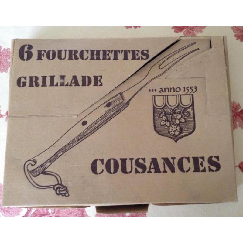 Cousances 6 vintage grillvorken in de originele doos