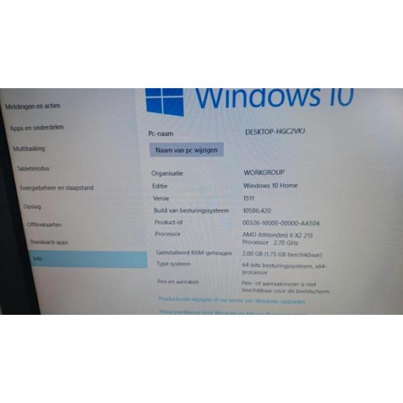 nette computer desktop pc met schone Windows 10 geactiveerd