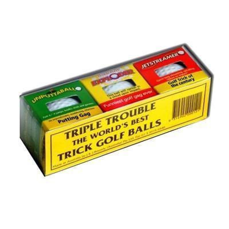 The triple trouble trick golf balls