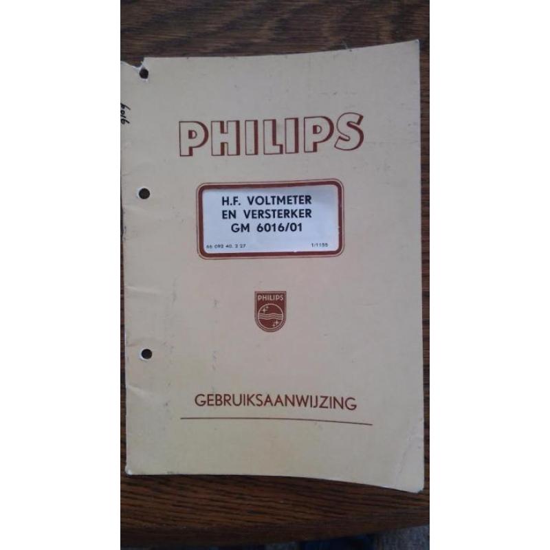 Philips GM6016/01 HF Voltmeter/versterker gebruiksaanwijzing