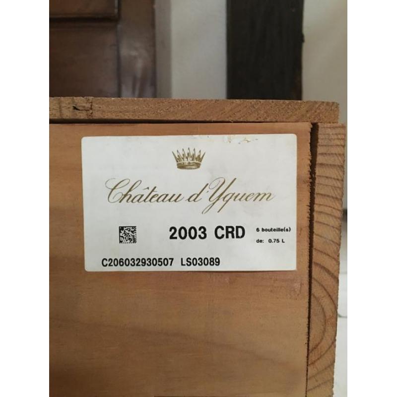 Chateau d'Yquem Sauternes originele Kist van 6 flessen 2003