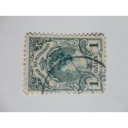 postzegel Wilhelmina 77 1 gulden