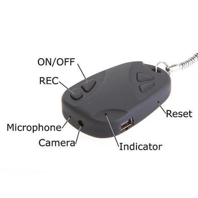 Spy camera keychain + 4GB micro SD