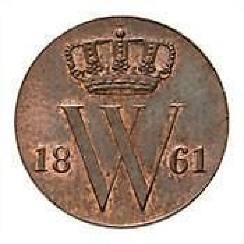 1/2 Cent 1861 Willem III FDC - Koninklijke Nederlandse Munt