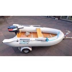 Prestige rubberboot 3.10m + Yamaha 4 PK + Atlanta trailer