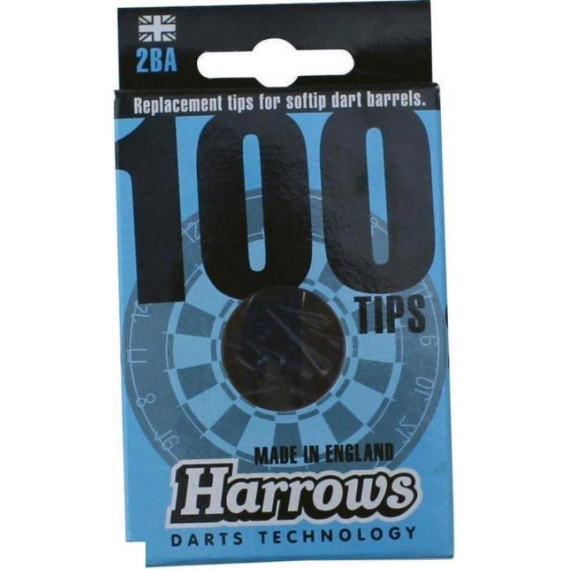 Harrows Softtip Reservepunten - 100 stuks - Wit (Darts)