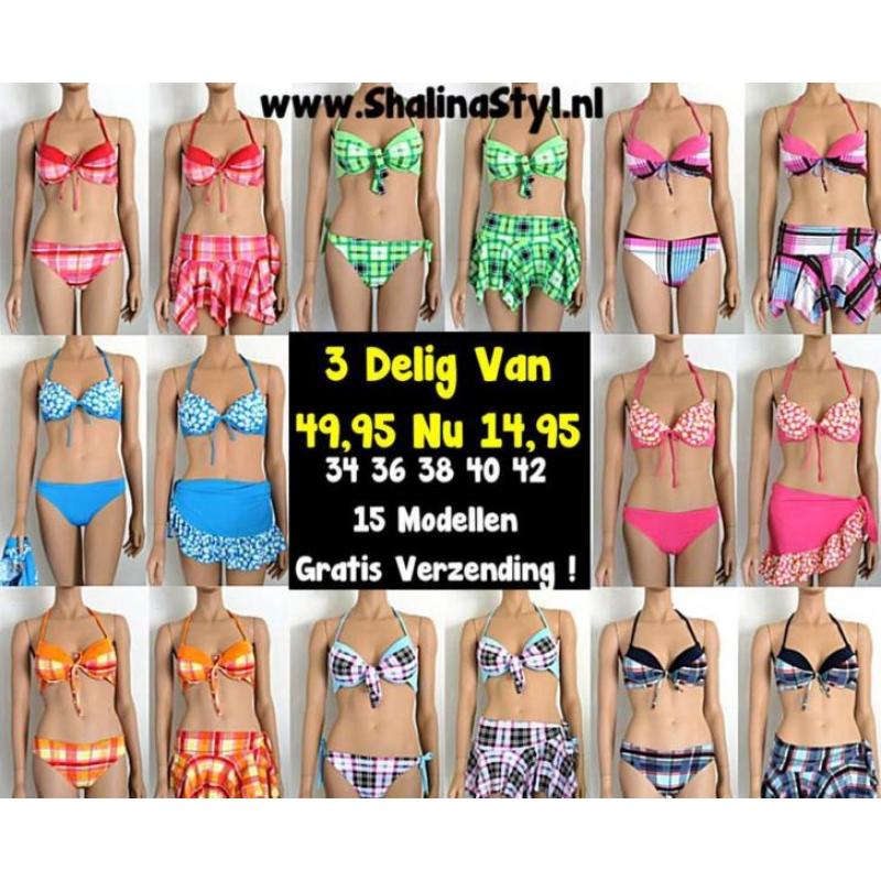 2015 IBIZA Bikini Badpak Pareo LIVERA H20 Sapph IN WEBSHOP !