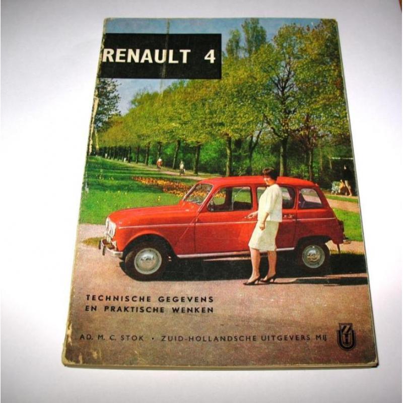 Boekje Renault 4 technische gegevens Stok uitgever 1963