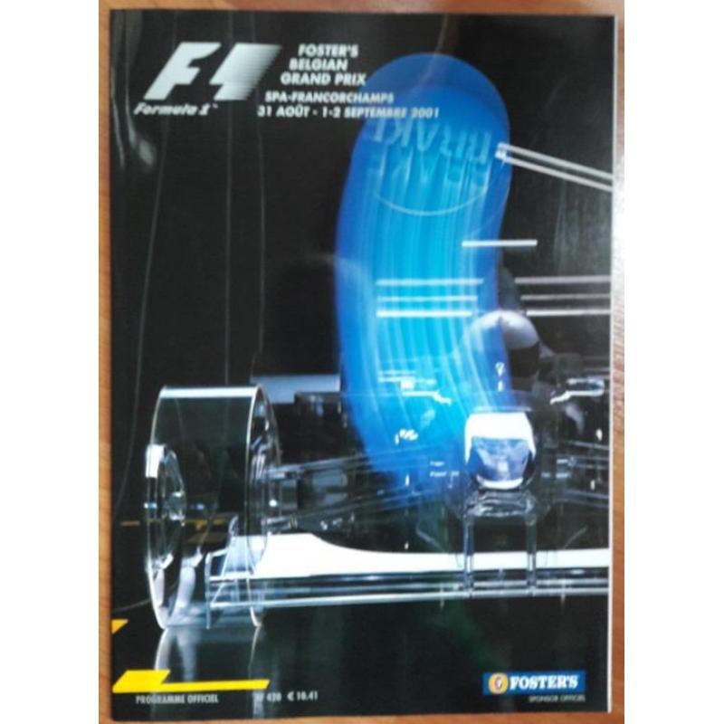 Fosters Belgian Grand Prix Programme Officiel 2001