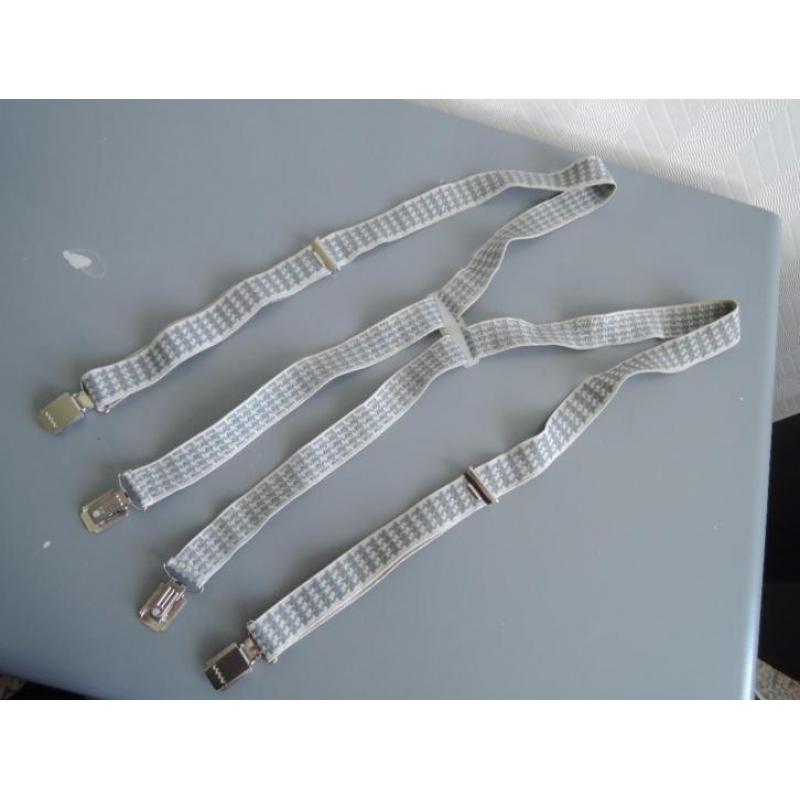 Vintage grijze bretels