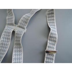 Vintage grijze bretels