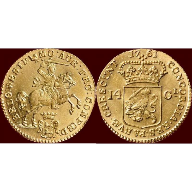 14 gulden West-friesland Gouden rijder van 1761, Enkhuizen