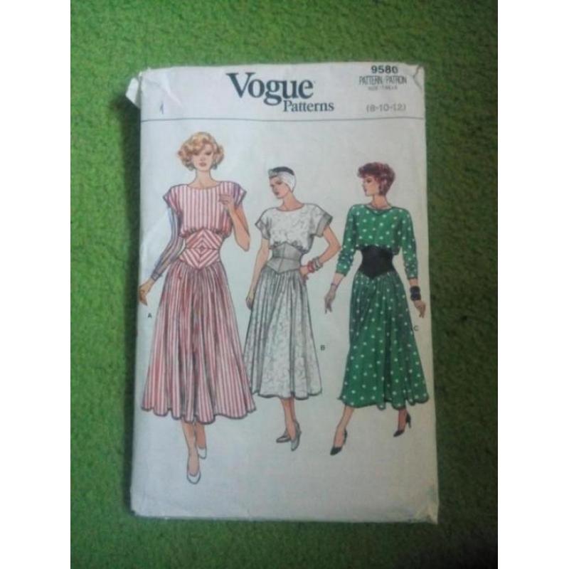 vintage kledingpatroon vogue 9580