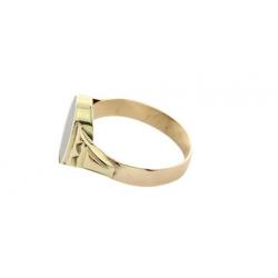 Gouden ring met onyx 14 krt