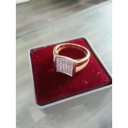 Luxe 18k Diamanten ring maat 18,met Certificaat.
