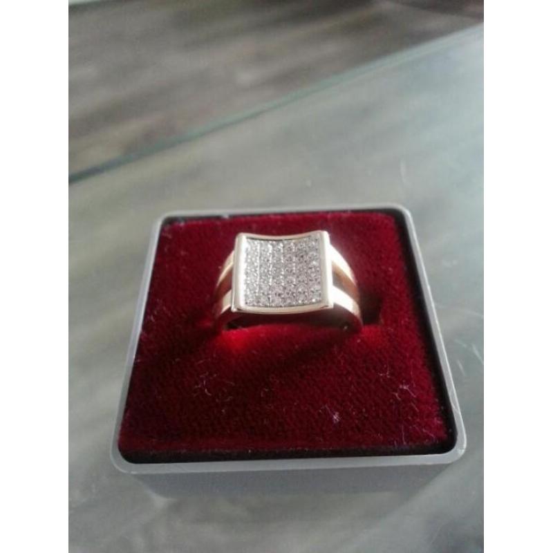 Luxe 18k Diamanten ring maat 18,met Certificaat.