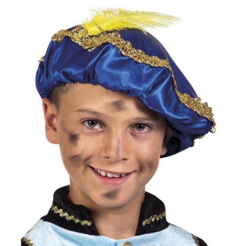 Zwarte Piet verkleed baret paars - Zwarte Piet accessoires
