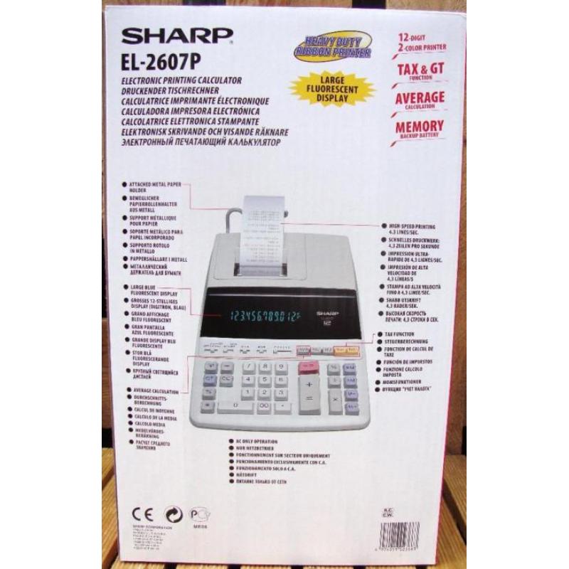 rekenmachine met printer ''sharp'' - op=op aktie !