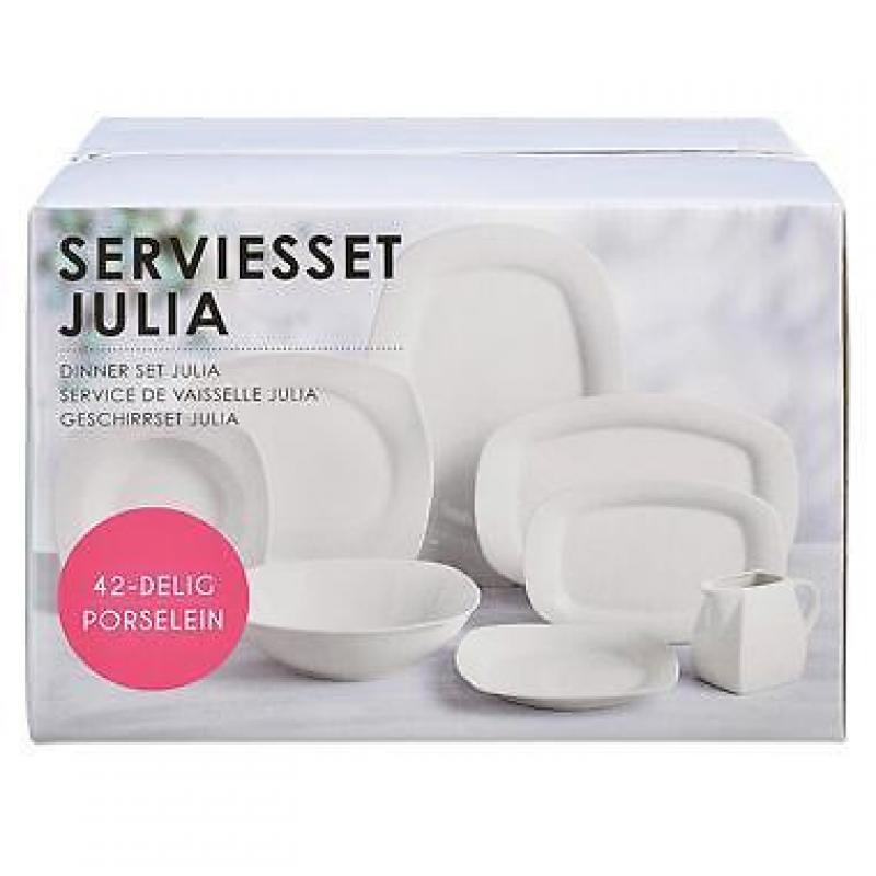 Julia serviesset - 42-delig - wit