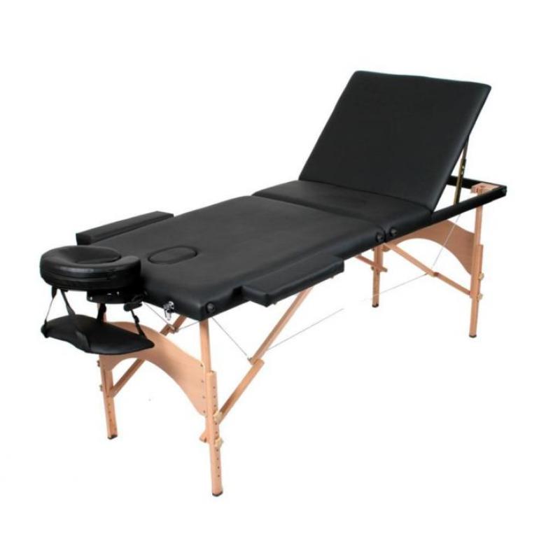 Massagetafel, Massage tafel, 3 zones, Vouwbaar, hout,