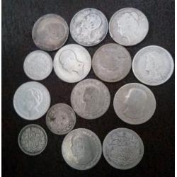 zilveren kwartjes en dubbeltjes 1849-1941