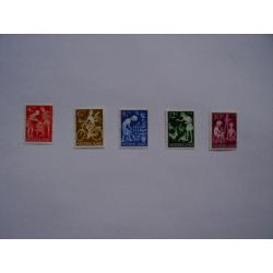 NVPH 779-783 Kinderzegels zonder gom met plakkersspoor 1962