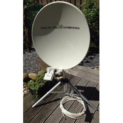 Satelliet antenne-unit TRAVEL VISION R6 - met receiver !