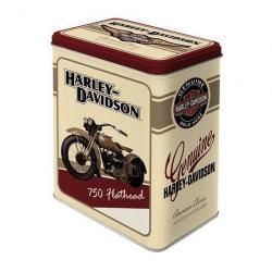 Witte bewaarblikken Harley Davidson 20 cm - Koektrommels